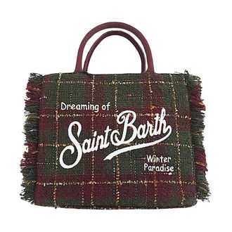 MC2 Saint Barth Handbags, female, Multicolor, Size: ONE SIZE Colette Bag in Checked Wool Blend