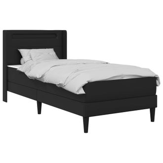 vidaXL Estructura De Cama Con Colch&oacute;n Con Tiras Led Negro 90 X 190 Cm Vidaxl