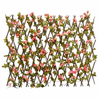 Berkfield Home Realistic Berkfield&not;Artificial Ivy Trellis Expandable 5 pcs Dark in Pink