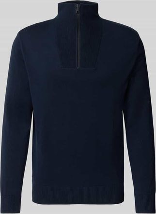 Tom Tailor Denim Regular Fit Troyer aus reiner Baumwolle in Dunkelblau, Größe XXL