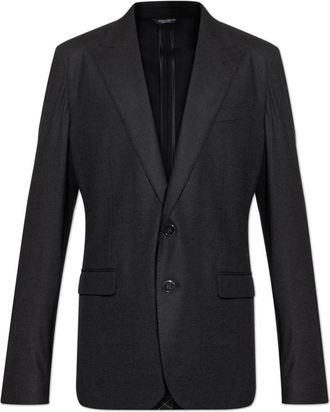 Dolce & Gabbana Wollen blazer - Heren - Blazers - Zwart - L - Wol - Jassen