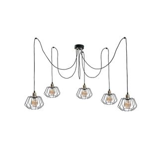 Netlighting Luna Cluster Pendant Ceiling Light Gold 5x E27