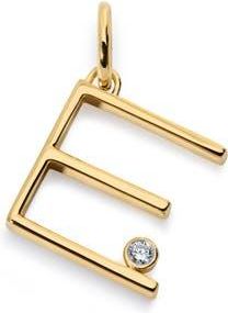 Monica Vinader Lab Grown Diamond Initial Pendant in 18K Gold Vermeil /Diamond at Nordstrom