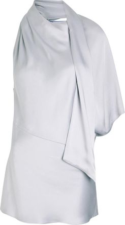 Stella McCartney Stella Mccartney Asymmetric Satin top - Blue - 42 (UK10 / S)