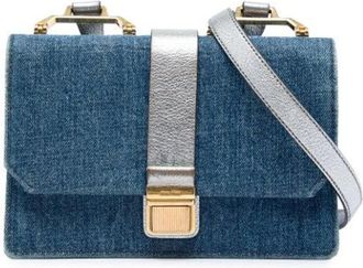 Miu Miu Pre-owned Denim shoulder-bags - Dames - Vintage Schoudertas - Blauw - ONE Size - Denim - Vintage