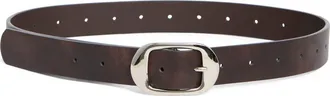 Steve Madden Perforated Reversible Faux Leather Belt in Dark Chocolate at Nordstrom Rack, Size X-Large