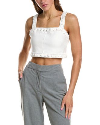 endless rose Endless Rose Flower & Pearl Trim Knit Top