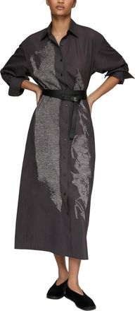 Lafayette 148 New York Embroidered Oversized Shirtdress