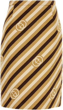 Gucci Embroidered Chenille Skirt