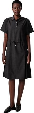 Lacoste Abito polo plissettato in misto lana - - Dresses - Donna - Grigio - L