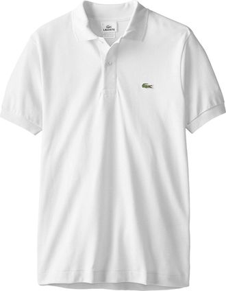 Lacoste Mens Short Sleeve Pique Original Fit Polo Shirt In White