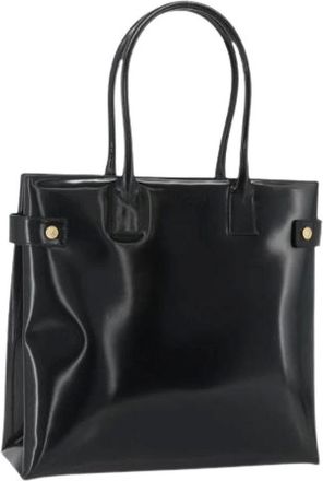 Gucci Pre-owned Tote Bags, female, Black, Size: ONE SIZE Pre-owned Patent Leather Tote Bag