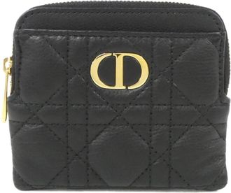 Dior Black Leather Coin Purse/Coin Case (Pre-Owned)