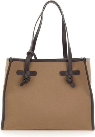 Gianni Chiarini Marcella Schoudertas - Dames - Shoppers - Bruin - ONE Size - Katoen - Tassen