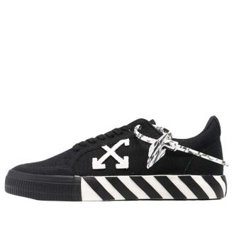 Off-white Low Vulcanized Canvas Sneaker Black White Orange OMIA085F21FAB0021001