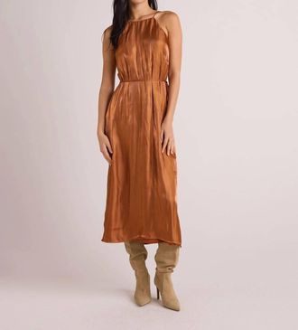 Bella Dahl Shimmer Maxi Dress In Ember Glow