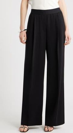 Nordstrom Pleat Front Pull-On Pants in Black at Nordstrom Rack, Size X-Large