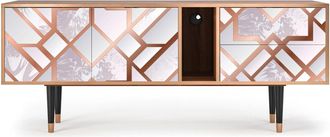 StoryZ Mueble de TV rosa claro 2 cajones y 2 puertas L 170 cm