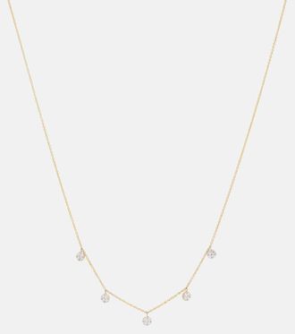 Stone and Strand Disco 10kt gold necklace with diamonds
