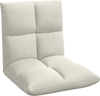 vidaXL Sill&oacute;n Ajustable Crema Terciopelo Vidaxl