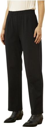 In Front Elastische Taille Isabel Broek Zwart - Dames - Straight fit broeken - Zwart - L - Broeken