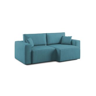 Divani.Store Morfeo Sof&aacute; Con Asiento Extra&iacute;ble En Tela Impermeable 180 Cm Azul Claro