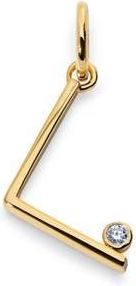 Monica Vinader Lab Grown Diamond Initial Pendant in 18K Gold Vermeil /Diamond at Nordstrom