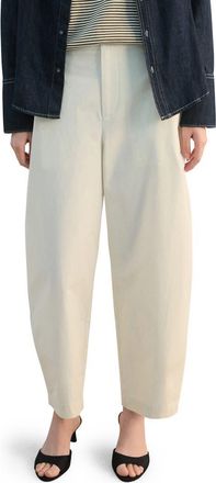 Mango Straight Leg Cotton Pants in Ecru at Nordstrom, Size X-Large
