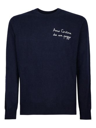 MC2 Saint Barth embroidery crew-neck sweater - Blue