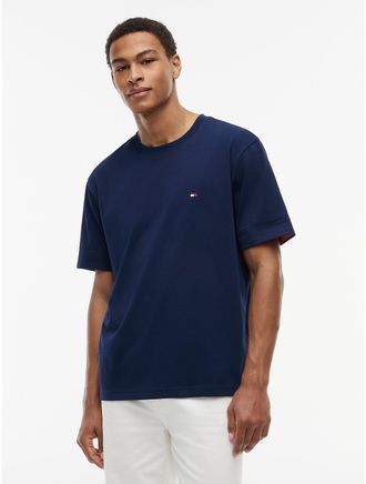Tommy Hilfiger Mens Marina Club Logo Cuffed T-Shirt - Light Navy - L