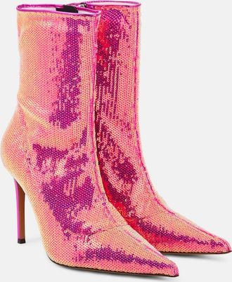 Alexandre Vauthier Sebert sequined ankle boots