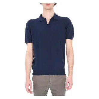 Drumohr Polo Shirts, male, Blue, Size: 2XL Polo Shirts