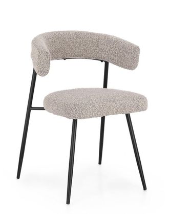 BIZZOTTO Juego de 2 sillas de comedor de fibra sint&eacute;tica, gris