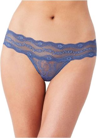 Wacoal Lace Kiss Thong Panty In Vintage Indigo