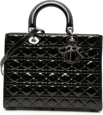Dior Pre-owned Dior Large Patent Cannage Lady Ladies PVY0FR7L6ZBDCE4R
