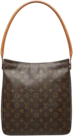 Louis Vuitton Pre-owned Monogram Schoudertas - Dames - Vintage Schoudertas - Bruin - ONE Size - Leer - Vintage