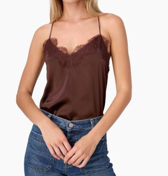 Cami NYC Racer Charmeuse Camisole In Sable