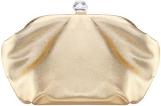 Nina Lyric Metallic Faux Leather Clutch in Gold at Nordstrom