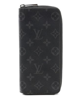 Louis Vuitton Zippy vertical wallet - men - Leather/PVC - One Size - Black
