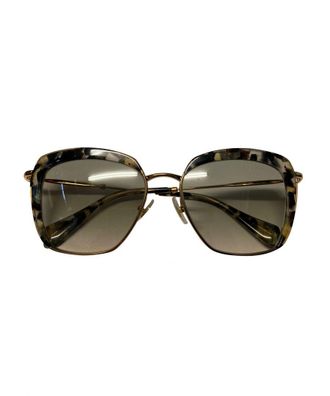 Miu Miu Pre-owned Womens Miu Miu Tortoise Gradient SMU 52Q Cat Eye Sunglasses in Gold Metal Metal (archived) - One Size