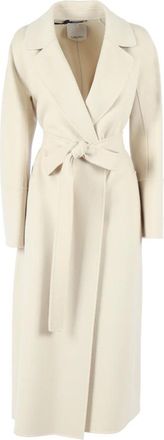 Max Mara Belted Coats, female, White, Size: 2XS Elisa Coat