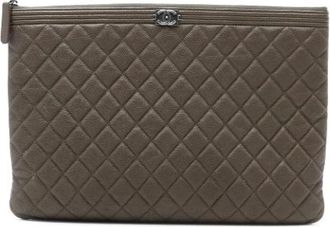 Chanel Pre-owned Clutches, female, Brown, Size: ONE SIZE Pre-owned Vintage Clutch