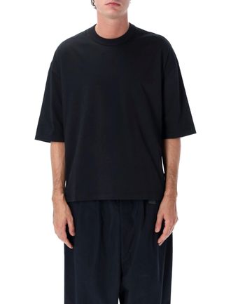 Comme Des Gar&ccedil;ons Black Boxy Crewneck Cotton T-Shirt