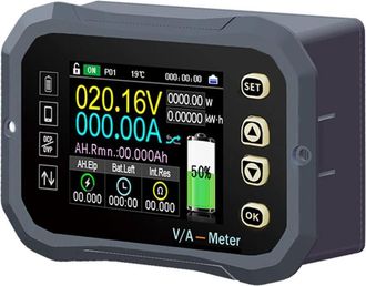 OEM Medidor De Capacidad De Bater&iacute;a, Volt&iacute;metro, Monitor De Bater&iacute;a Kg-f, 0-120 V, Inal&aacute;mbrico, Bluetooth, Medidor De Coulomb, Amper&iacute;metro, Control M&oacute;vil 