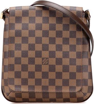 Louis Vuitton Pre-owned Cross Body Bags, female, Brown, Size: ONE SIZE Pre-owned Versatile Checkered Crossbody Bag for Everyday Use