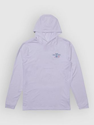 Salty Crew Fish Market Hood Sunshirt Longsleeve Lycra weiss