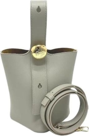 Loewe Pre-owned Mini Schoudertas - Dames - Vintage Mini Tas - Grijs - ONE Size - Leer - Vintage