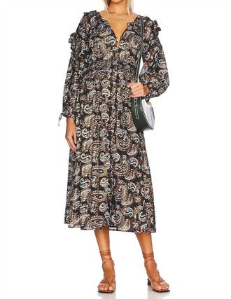 Cleobella Corrine Midi Dress In Avalon Block Print