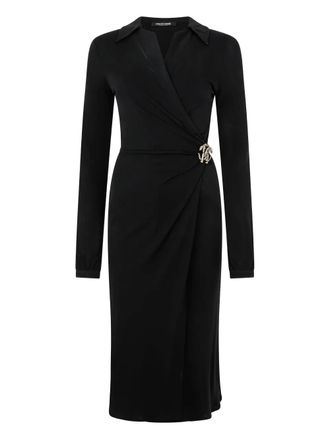 Roberto Cavalli V-neck dress - women - Fabric - 42 - Black