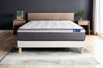 Actisom Somier Blanco + Colch&oacute;n Con Espuma Viscoel&aacute;stica 120 X 190